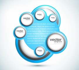 new Vector swirl set blue circle design