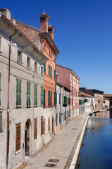 View of Comacchio, Ferrara, Emilia Romagna, Italy