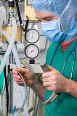 anesthesiologist at work
