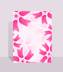 Vector Floral Standing Card