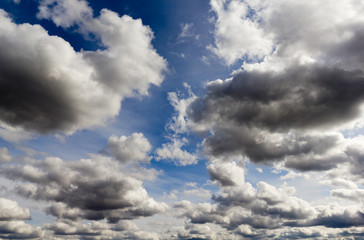 colourful white clouds in the blue sky