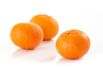 mandarin on white background