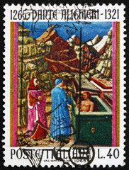 Postage stamp Italy 1965 Dante in Hell, Dante Alighieri, poet