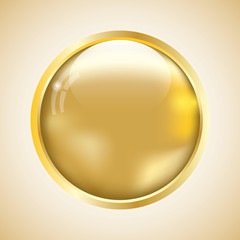 Futuristic golden design element