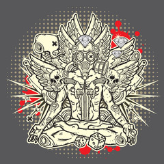 Stylish grunge illustration