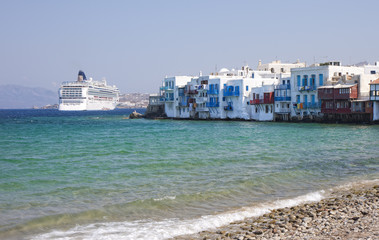 Little Venice on Mykonos Island, Greece.