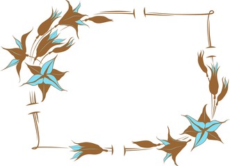 flower frame for greeting card
