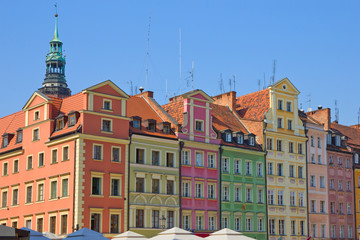 market square in old town of Wroclaw, Poland