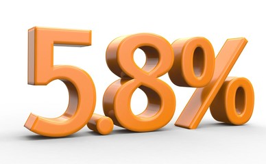 5.8 % 3d Schrift orange