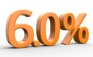 6.0 % 3d Schrift orange