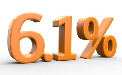 6.1 % 3d Schrift orange