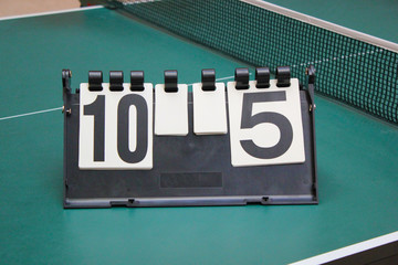 Zähler auf Tischtennis-Tisch