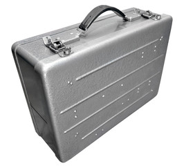 Metal case isolated on white background