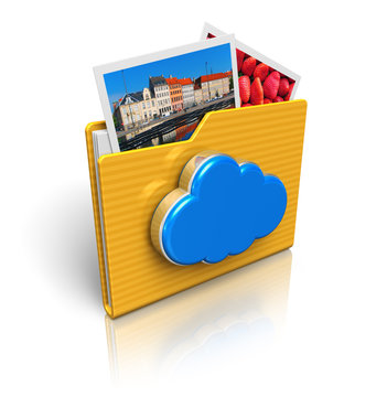 Cloud computing and media storage concept