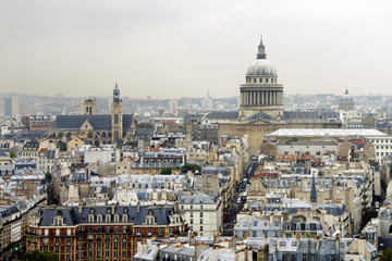 Roofs of Paris with the Pantheon, France