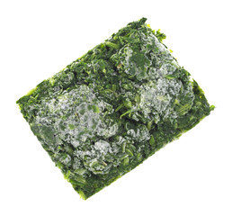 Block of frozen chopped spinach