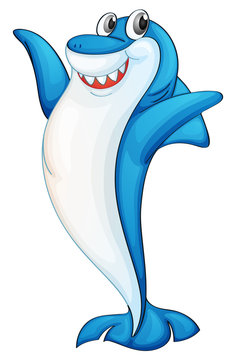 recommend clip art: Comical shark illustration
