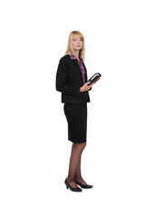 Businesswoman with a personal organizer