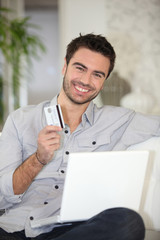 Fototapeta premium Man with credit card