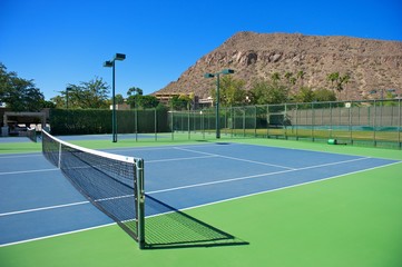 Resort's Blue Tennis Courts