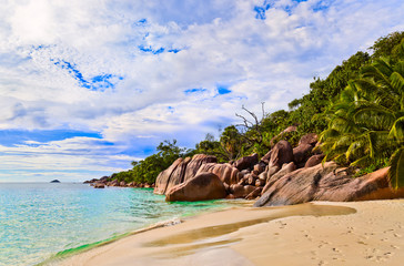 Beach Anse Lazio at Seychelles