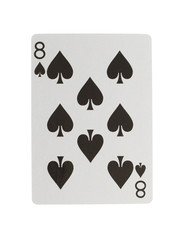 Old playing card (eight)