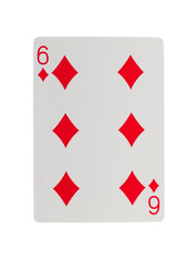 Old playing card (six)