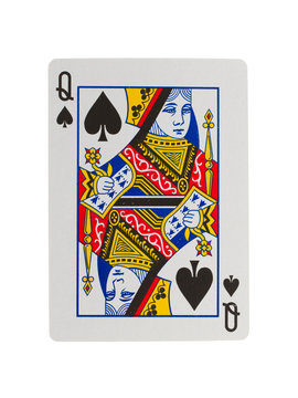 Old playing card (queen)