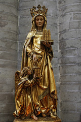 Fototapeta premium Interior of catholic church in Brussels