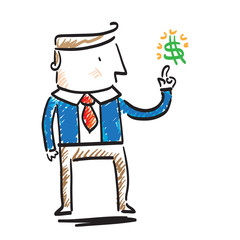 Man with dollar symbol