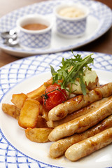 sausages and potatoes