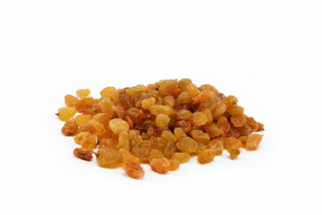 Raisins isolated on a white background