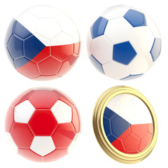 Obraz premium Czech republic football team attributes isolated