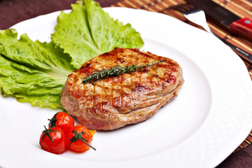 Grilled steak