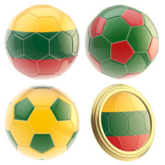 Fototapeta premium Lithuania football team attributes isolated