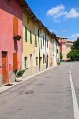 Fototapeta na wymiar Alleyway. Montechiarugolo. Emilia-Romagna. Italy.