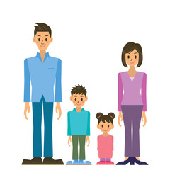 家族 親子 笑顔 イラスト