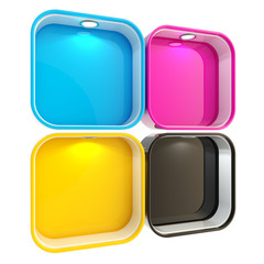 Shop window copyspace showcase isolated