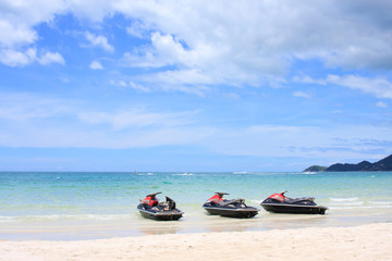 water scooter on the beach. Koh Samui,Thailand