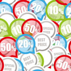 Color Discount labels seamless background