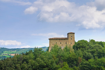 Fototapeta na wymiar Castle of Pellegrino Parmense. Emilia-Romagna. Italy.