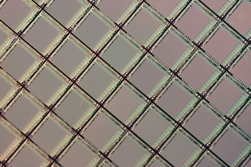 Naklejka premium silicon ICs wafer