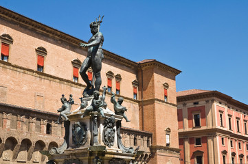 Fototapeta na wymiar Fountain of Neptune. Bologna. Emilia-Romagna. Italy.