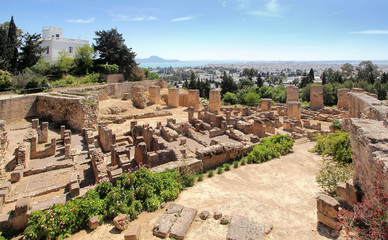 De beroemde ruïnes van Carthago in Tunis HDR