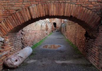 Ancient Roman brick arch