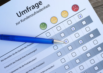 Umfrage zur Kundenzufiredenheit