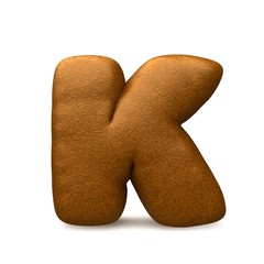 brown leather letter k
