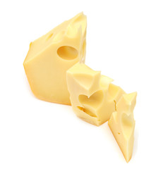 cheese on a white background