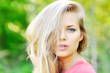 Naklejka premium Beautiful girl face