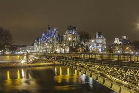 Fototapeta Ponr de Paris la nuit